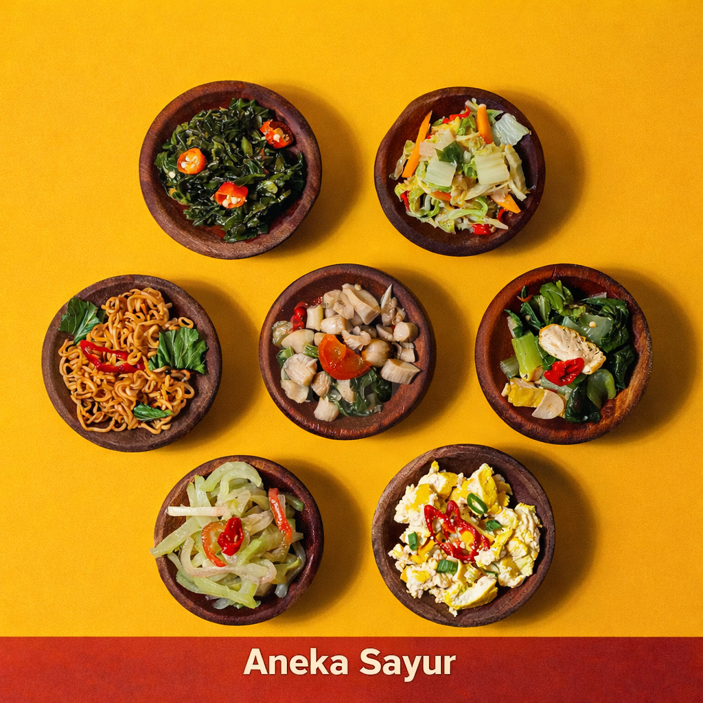 Aneka Tumis Sayur sebagai side dish kamu saat makan ayam geprek