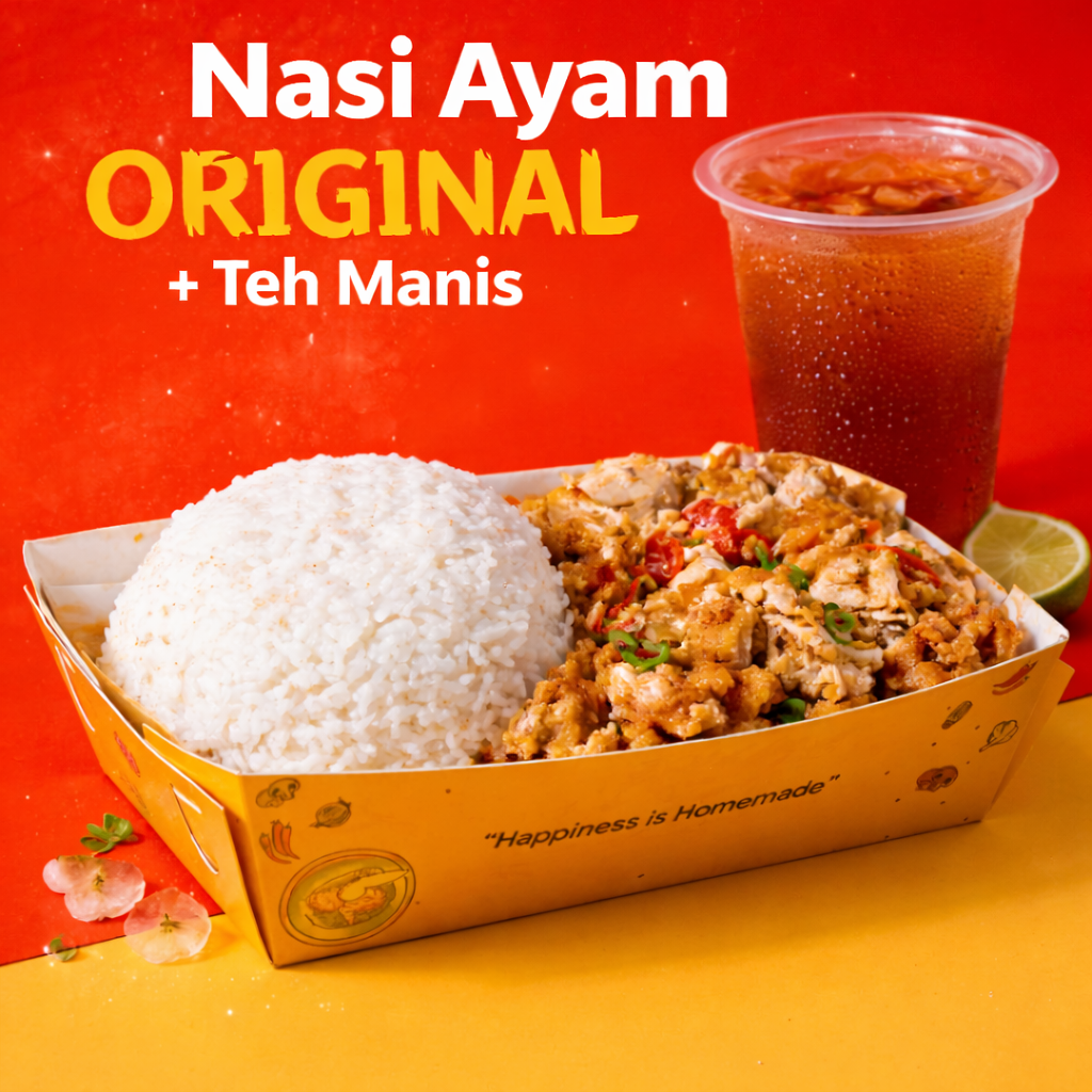Nasi + Ayam Geprek sayap /paha bawah Digeprek Ancur Sama Bawang Dan Cengek Domba, Lv 1-7